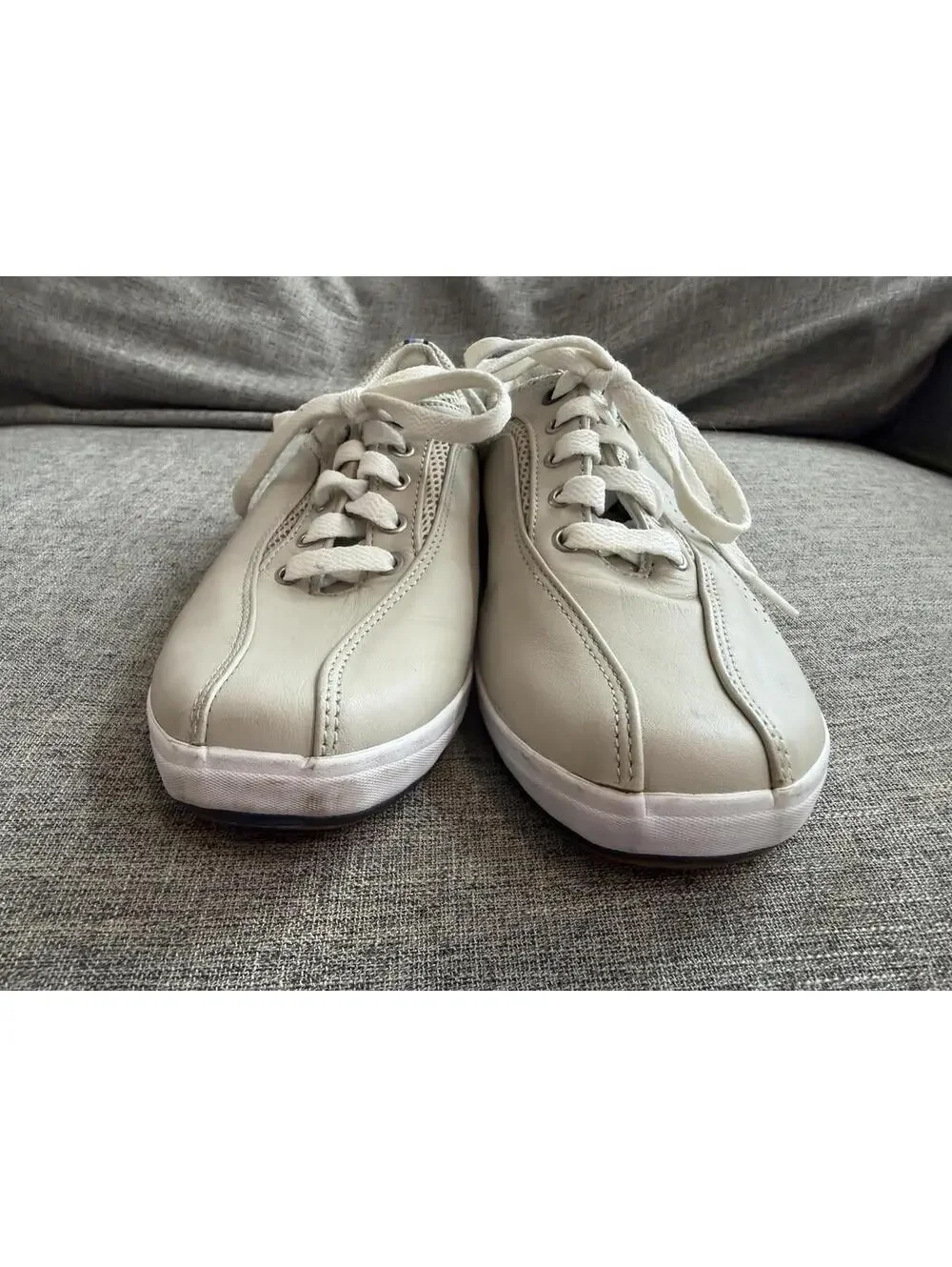 Keds Spirit Leather Oxford Sneakers Womens 8.5 Cream Off White Lace Up